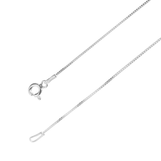 Cadena de plata veneciana 45 cm en plata 925 Izquierda