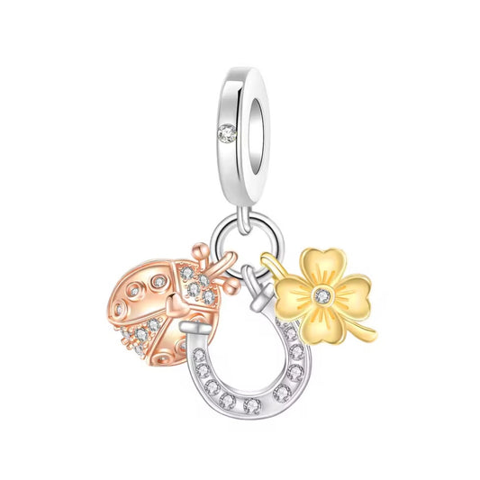 Charm colgante de la suerte en Plata 925