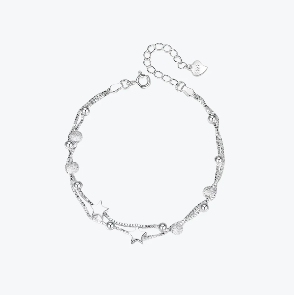 Pulsera Estrella Doble Cadena