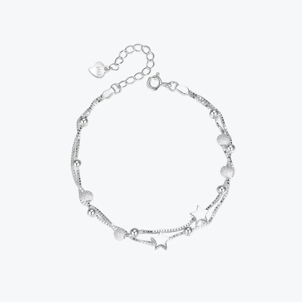 Pulsera Estrella Doble Cadena