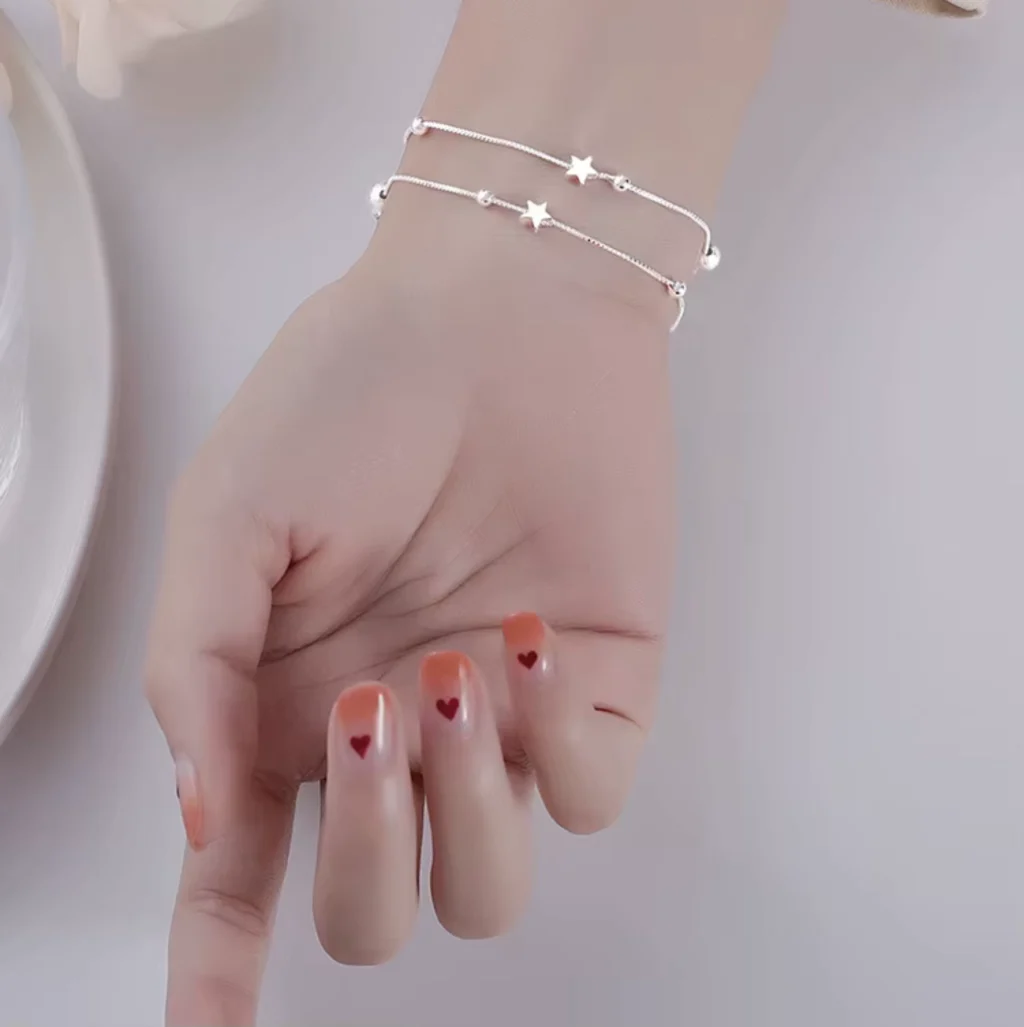 Pulsera Estrella Doble Cadena