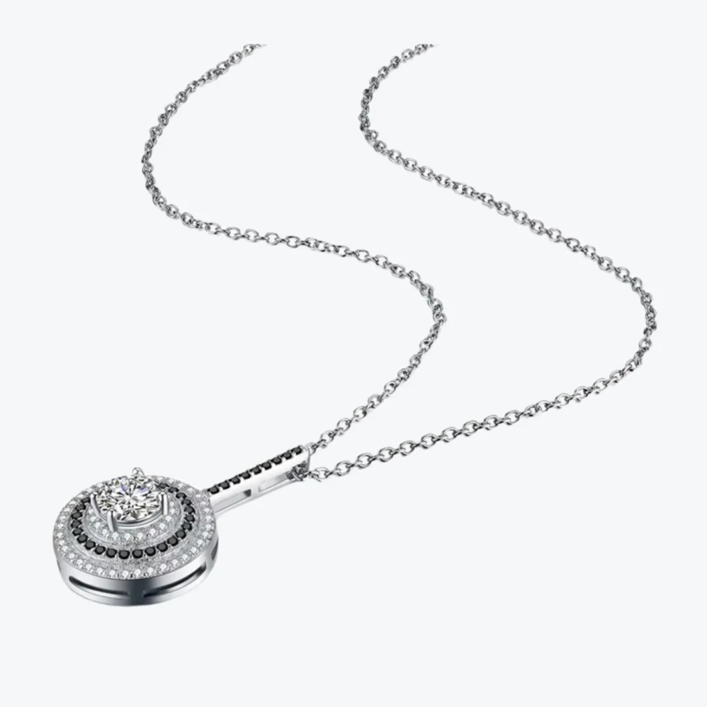 Collar De Acero Con Colgante Circones Deslizante