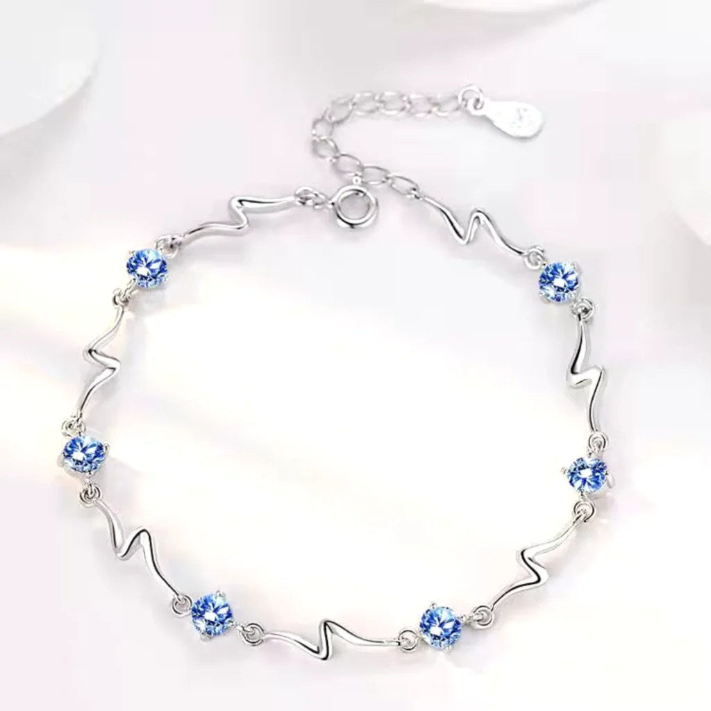 Pulsera Océano Con Circones Celeste