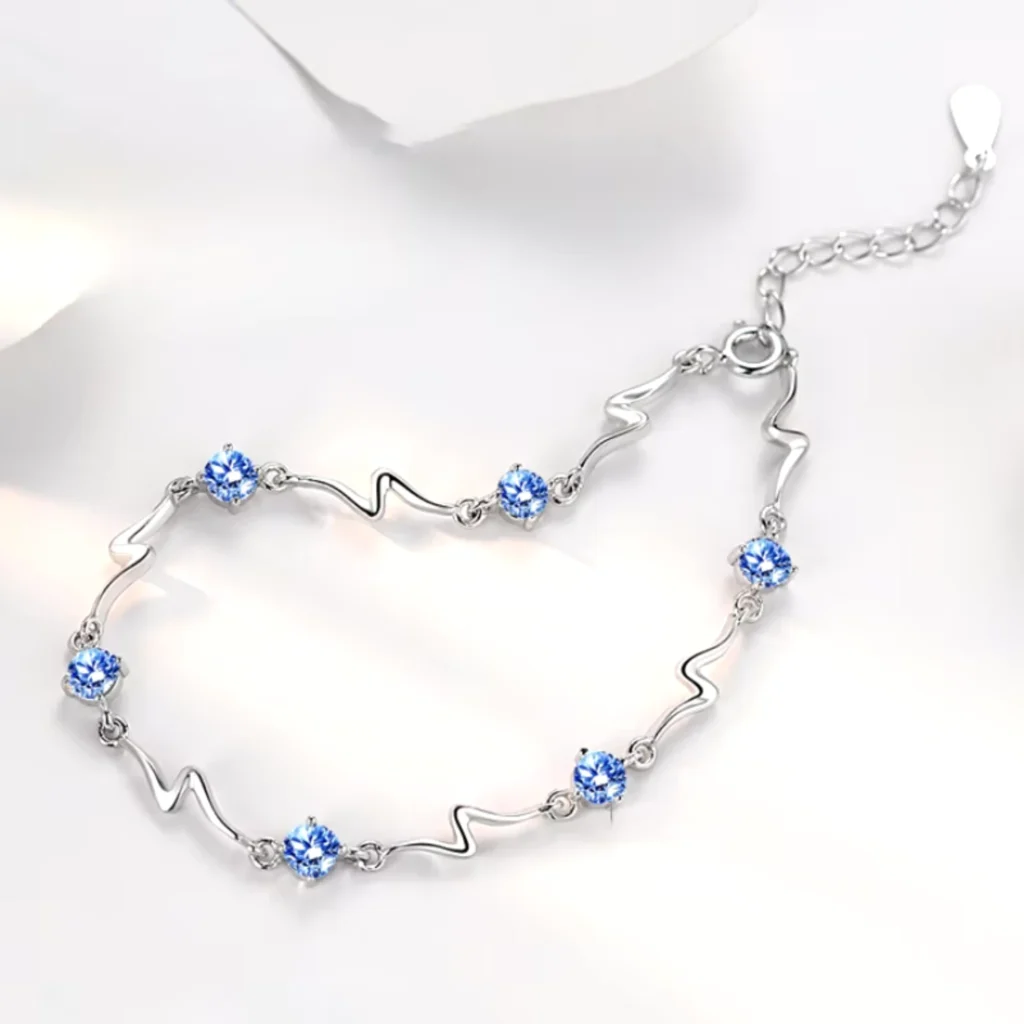 Pulsera Océano Con Circones Celeste