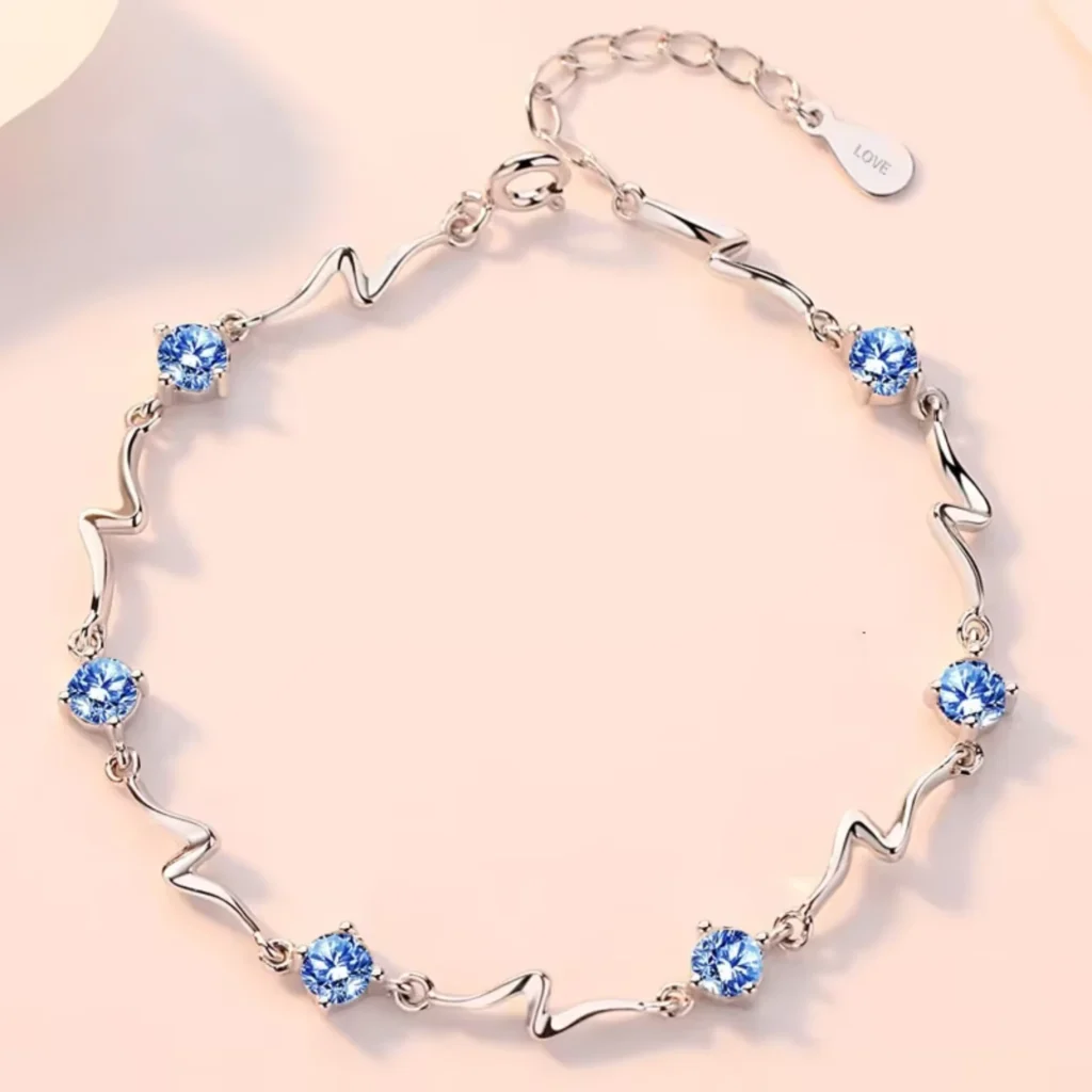 Pulsera Océano Con Circones Celeste