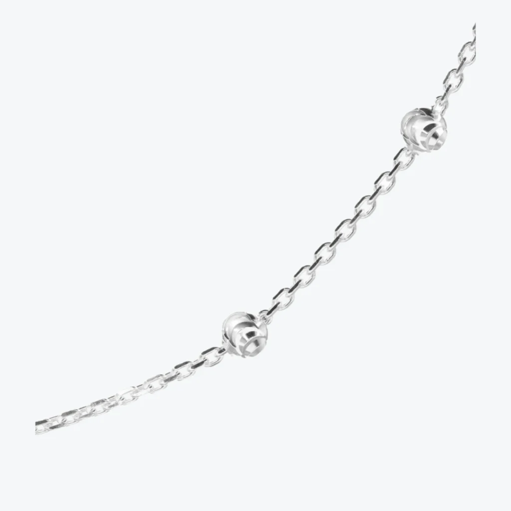 Cadena de Plata 925 Eslabón y Esferas