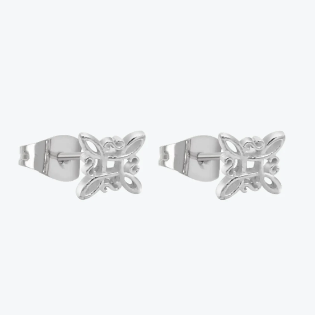 Aros De Plata 925 Nudo De Brujas 6 mm