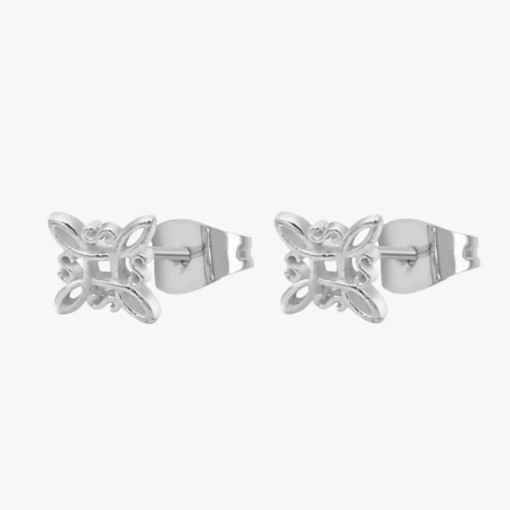 Aros De Plata 925 Nudo De Brujas 6 mm