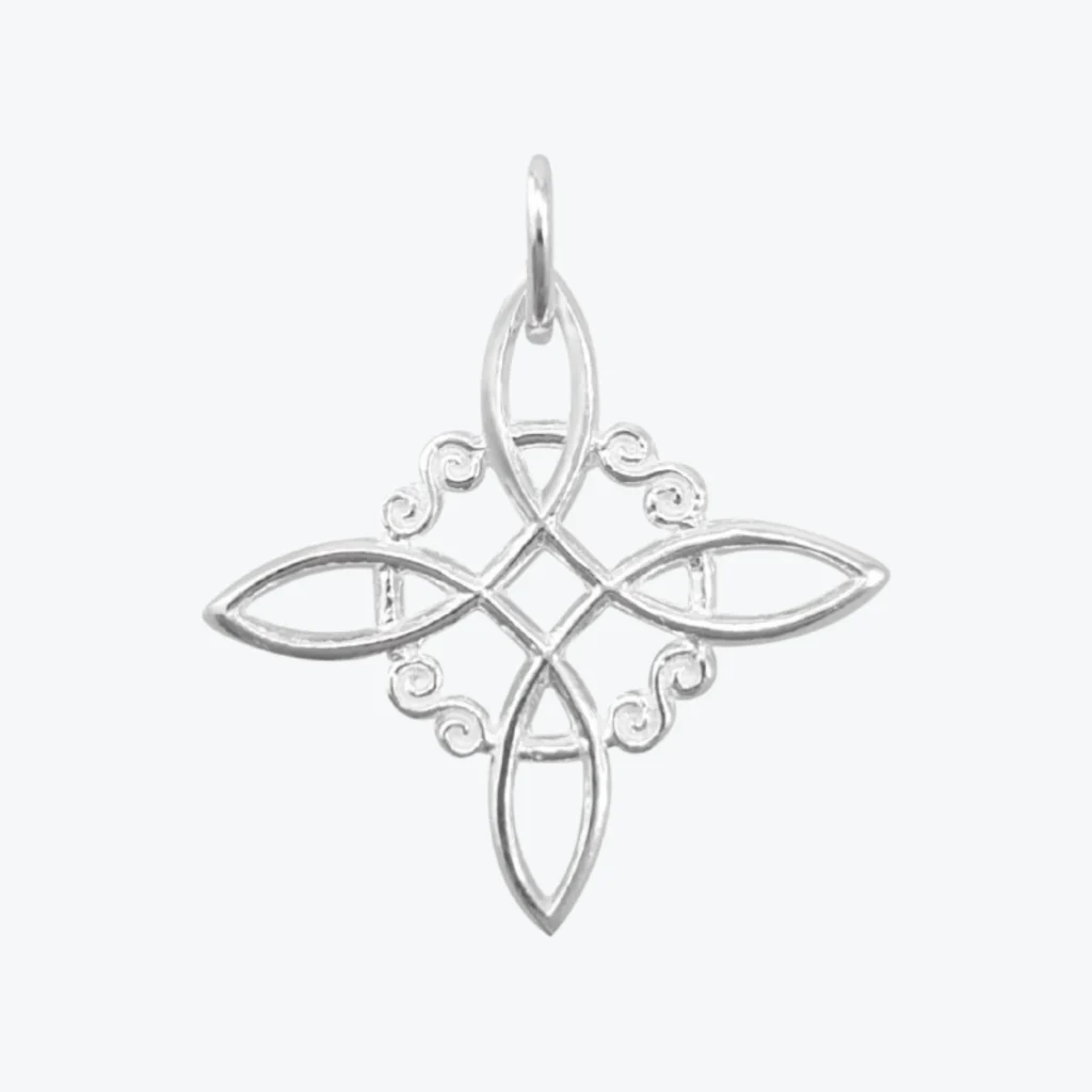 Colgante De Plata Nudo De Brujas 2x2 cm