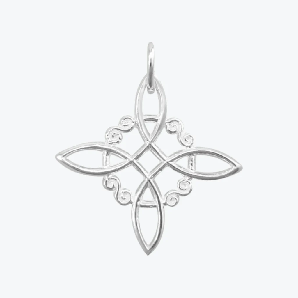 Colgante De Plata Nudo De Brujas 2x2 cm