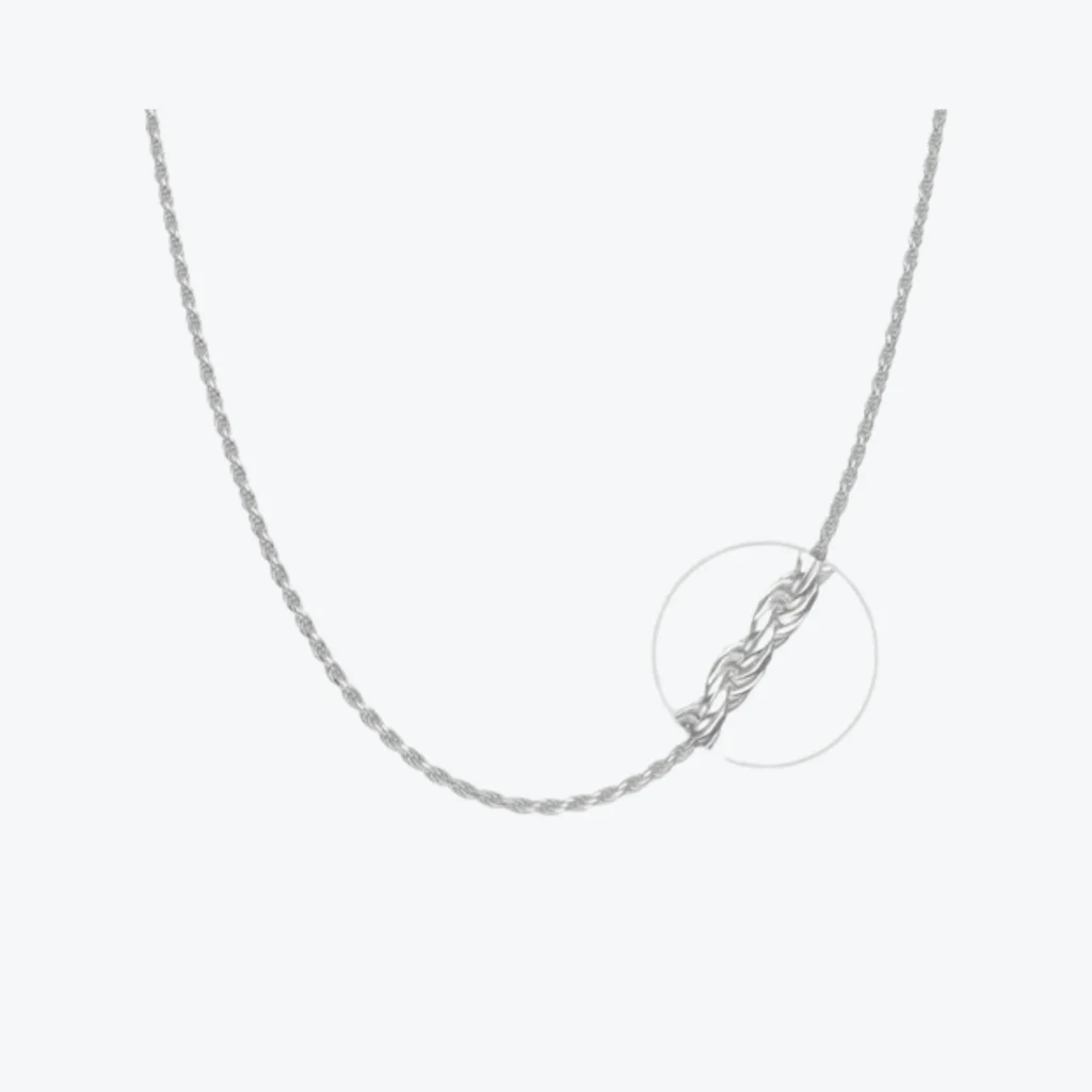 Cadena De Plata 925 Turbillon 1.2 mm 60 cm