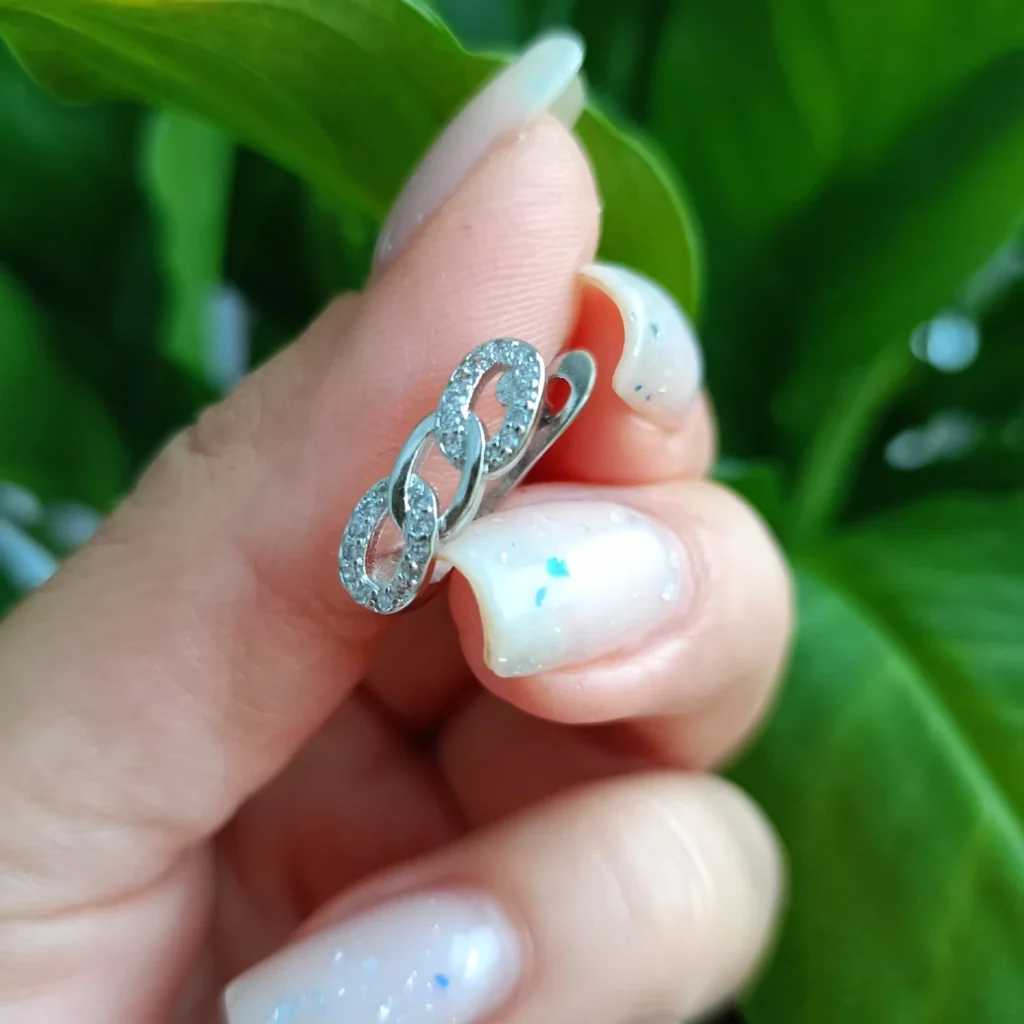 Aros de Plata 925 Eslabones Cadena Estilo Europeo