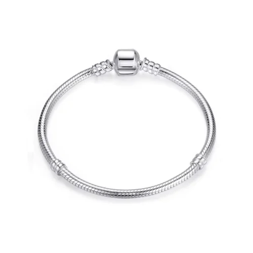 Pulsera Plateada Para Charms o Dijes