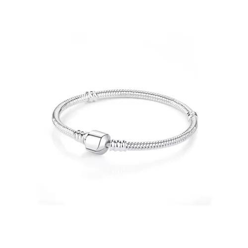 Pulsera Plateada Para Charms o Dijes