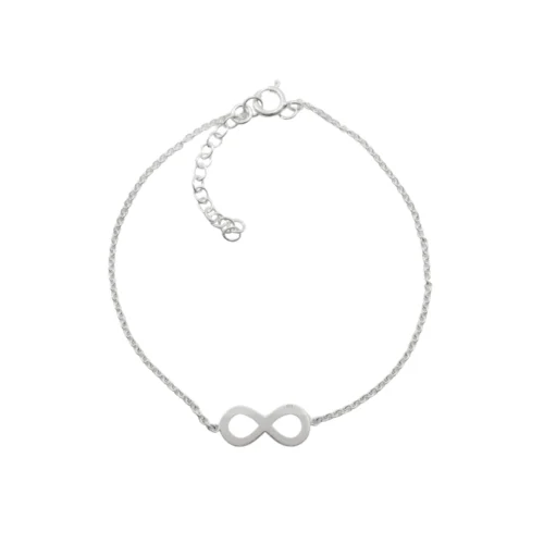 Pulsera De Plata Infinito Liso
