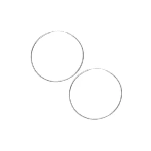 Aros De Plata 925 Argollas 60 mm Derecha