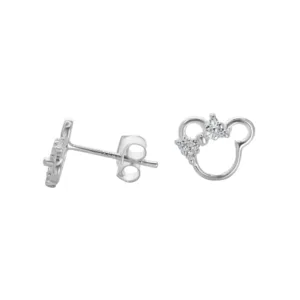 Aros De Plata 925 Con Lazo Brillante y Micro Circones Derecha