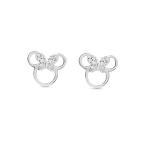 Aros De Plata 925 Minnie Mouse con Circones