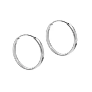 Aros Plata Argolla Borde Ovalado 30 mm Derecha