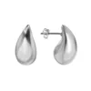 Aros Plata Estilo Gota Chunky 26 mm