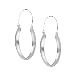 Aros de Plata 925 Argolla Estilo Bote 43mm
