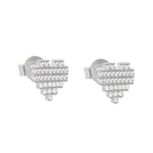 Aros de Plata 925 Circones en Corazón