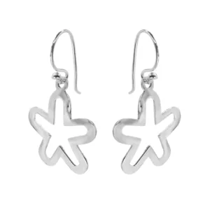 Aros de Plata 925 Diseño Flores Martilladas Derecha