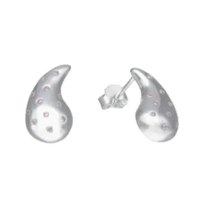 Aros-de-Plata-925-Estilo-Gota-con-Circones-Rosa-Francia-Derecha