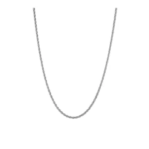 Cadena Plateada Acero Tourbillon 2 mm