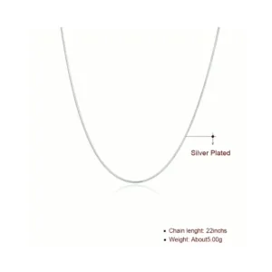 Cadena Plateada Tipo Serpiente Medidas