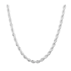 Cadena Tourbillon Acero Plateada 60 cm 4 mm