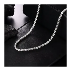 Cadena Tourbillon Acero Plateada 60 cm 4 mm Fondo