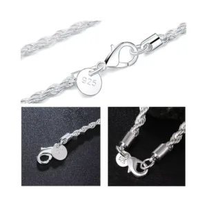 Cadena Tourbillon Acero Plateado Detalles