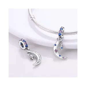 Charm Colgante Luna con Circones Pulsera