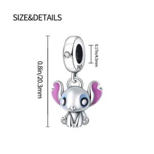 Charm Colgante Plata Personajes Stitch Altura