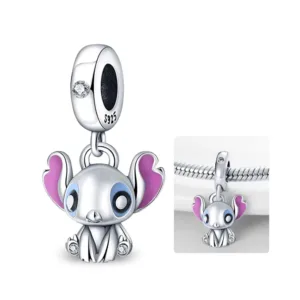 Charm Colgante Plata Personajes Stitch Fondo