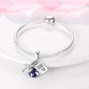 Charm Colgante Viaje Por El Mundo Pasaporte Pulsera