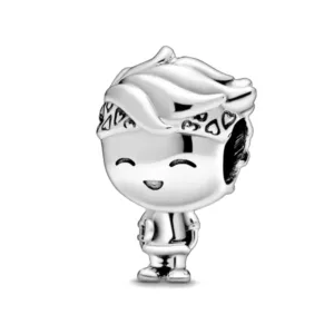 Charm Plateado Niño Con Skate Izquierda