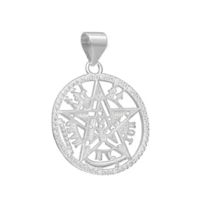 Colgante De Plata 925 Tetragrammaton Circones 25 mm Derecha