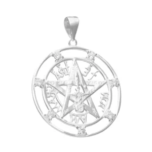 Colgante De Plata Tetragrammaton Circones 24 mm_Derecha
