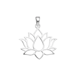Colgante de Plata 925 Flor de Loto Derecha