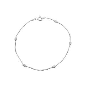 Pulsera De Plata 925 Cadena Punto Con Óvalos