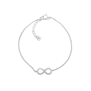 Pulsera De Plata 925 Infinito Liso 18 cm