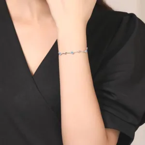 Pulsera Océano Con Circones Celeste Model