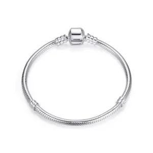 Pulsera de Acero Plateada para Charms o Dijes