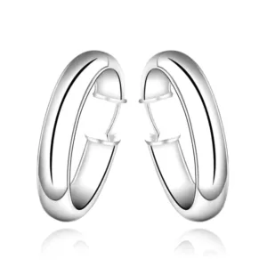 Aros Plata Argolla Ovalo 35 mm