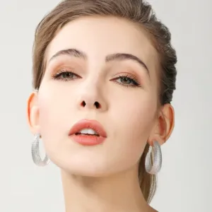 Aros Plata En U Facetado 40 mm Modelos