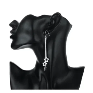 Aros Plata Pendientes Colgantes Estrellas Modelo