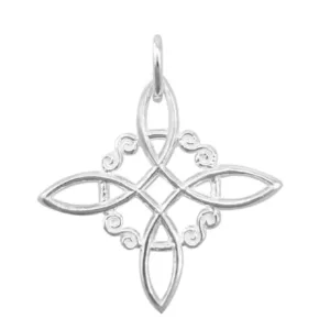 Colgante De Plata 925 Nudo de brujas 20 mm