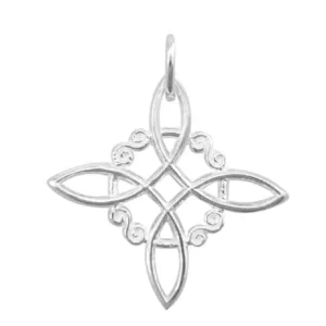 Colgante De Plata 925 Nudo de brujas 20 mm Derecha